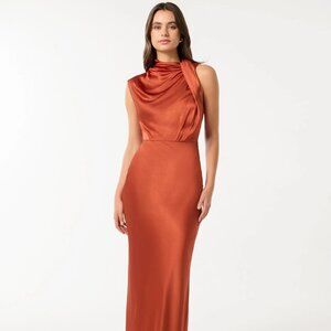 Ever New Sienna - High-Neck Satin Maxi Dress size 4